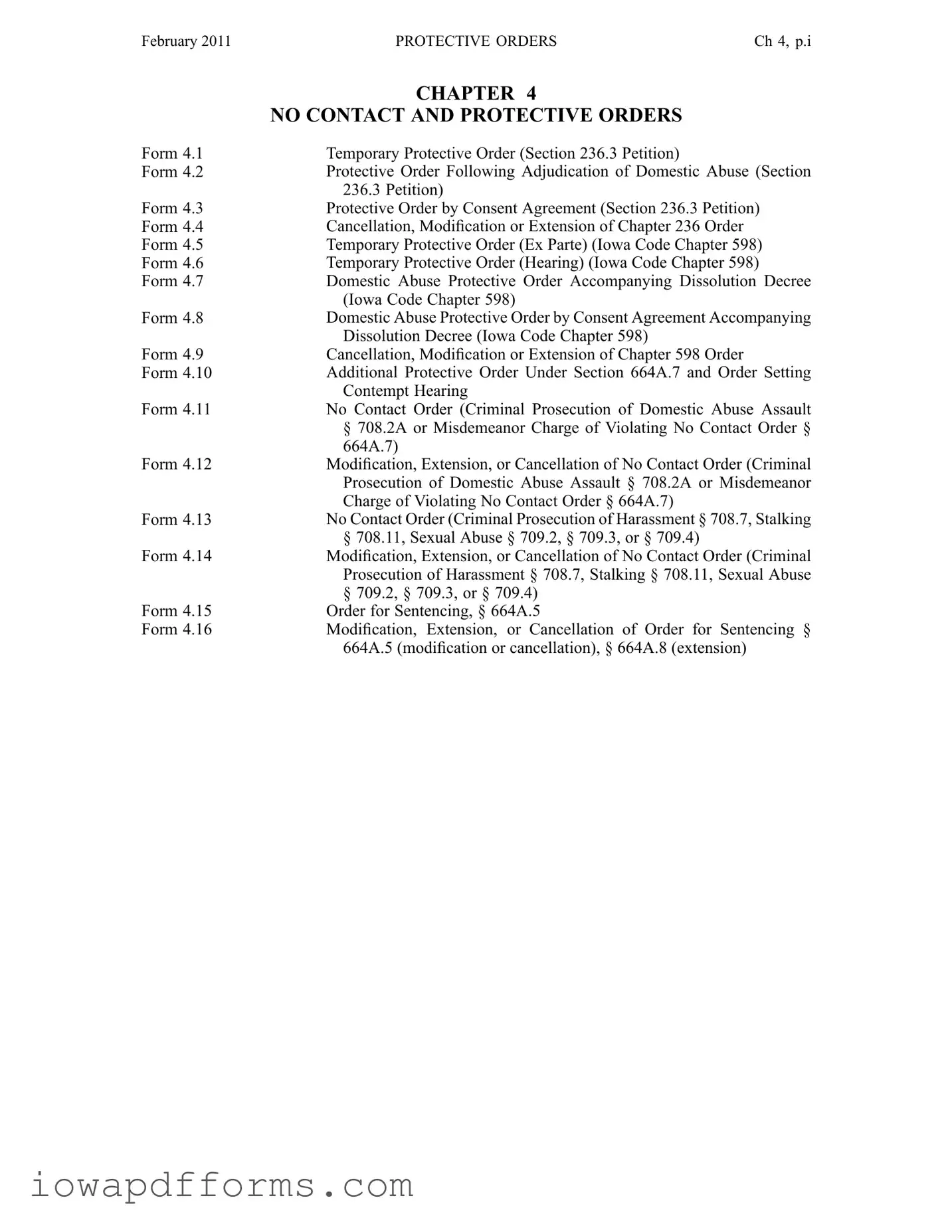 Fill in Your Iowa Protective Order Template